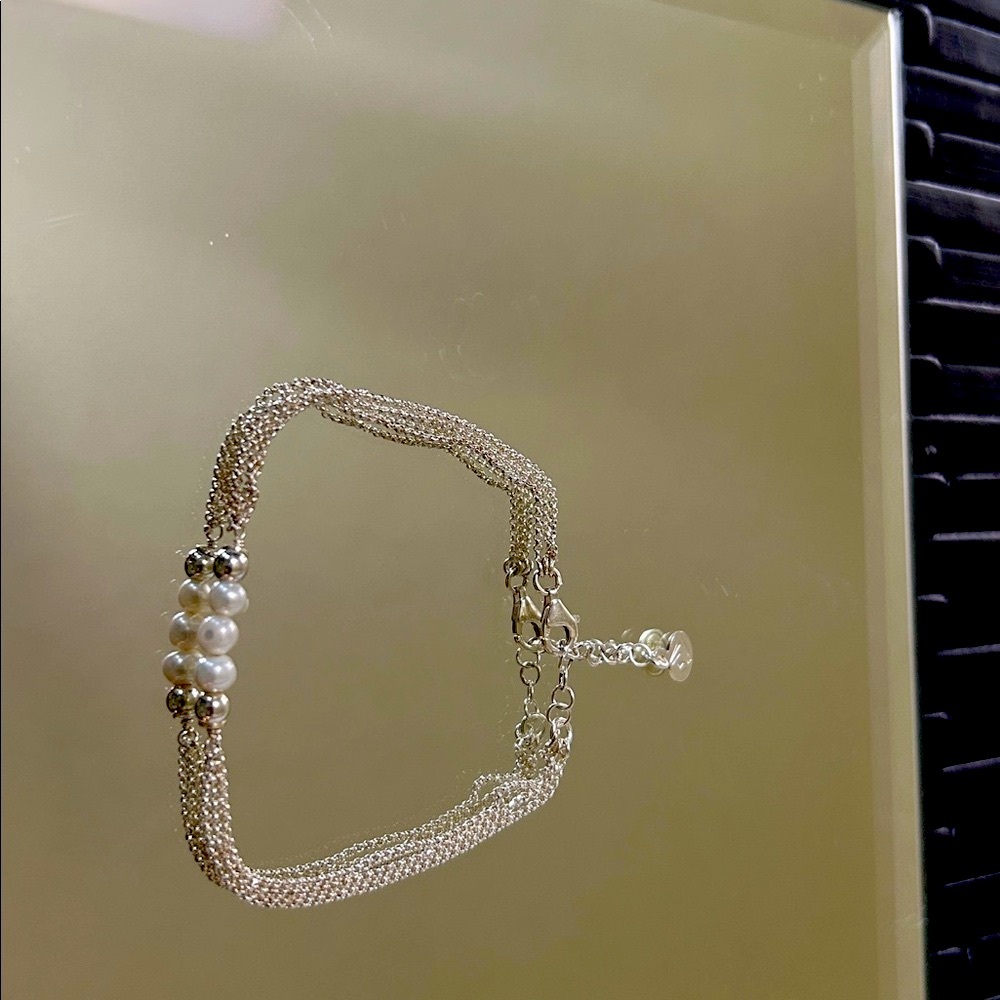 Silpada New Elegant Silver Pearl Bracelet
